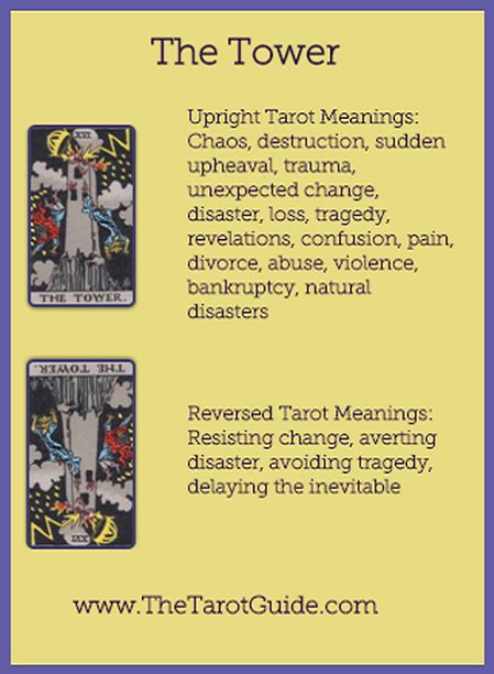 The Tower Tarot Card Meanings (Upright & Reversed) .